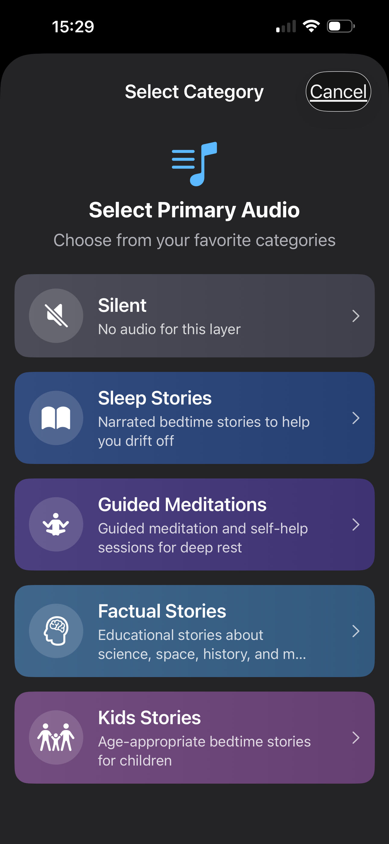 Primary Audio Selection